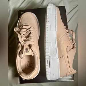 COPY - Size 8.5 Pink/Beige Nike Women’s Air Force 1 Pixel Sneakers